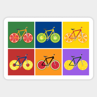 Healthy Fruit Wheels Mountain Bikes Sticker